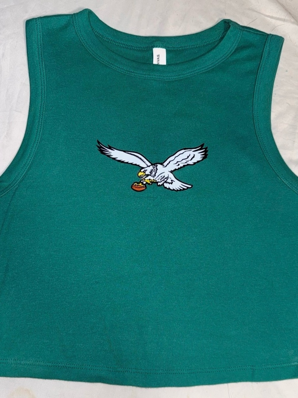 Kelly Green Philadelphia Eagles Crop Tank Top NWOT